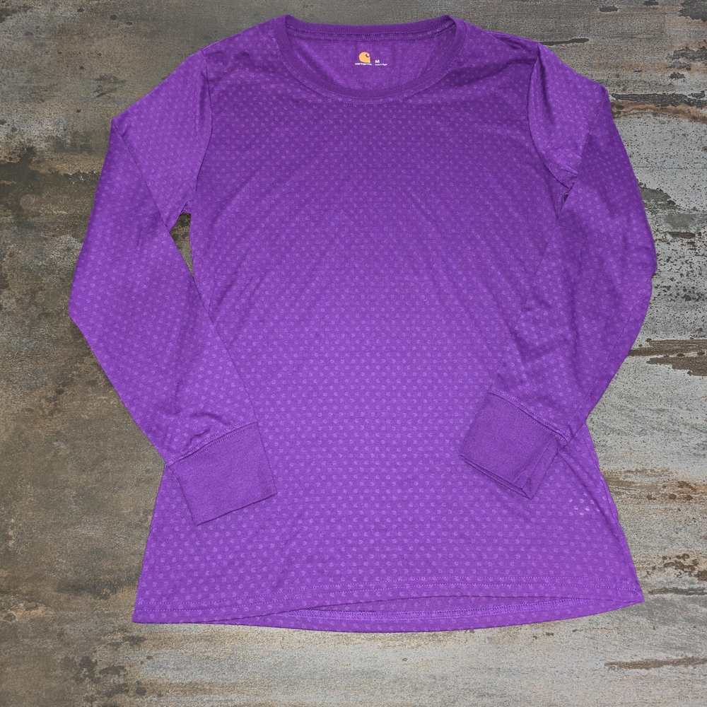 Carhartt Women's Vibrant Purple Long Sleeve Tee Size Medium